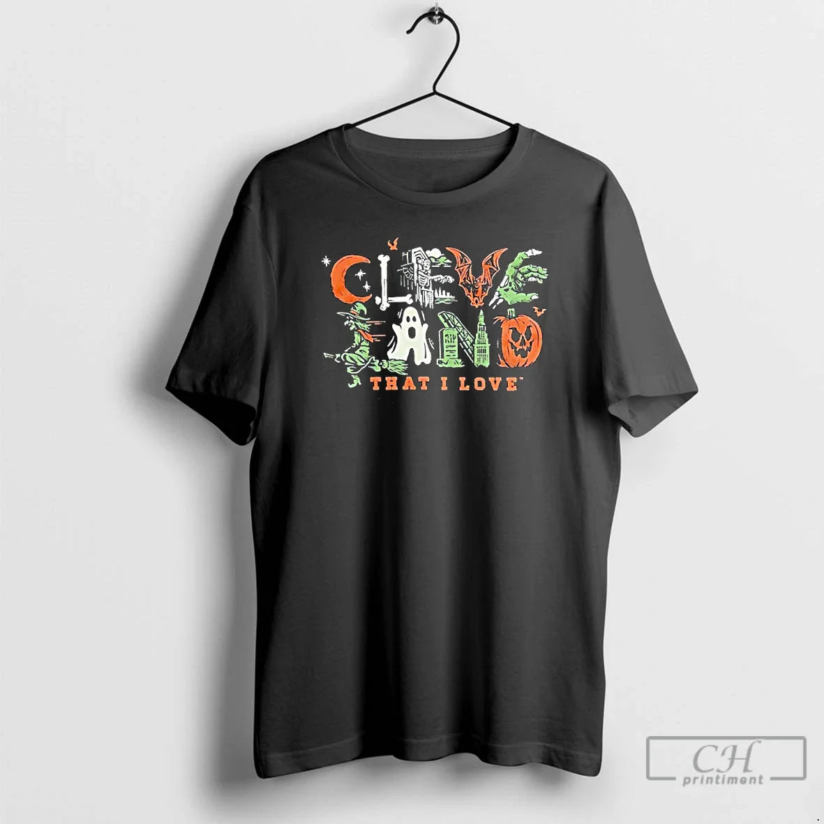 Premium Cleveland Halloween Collage That I Love T Shirts