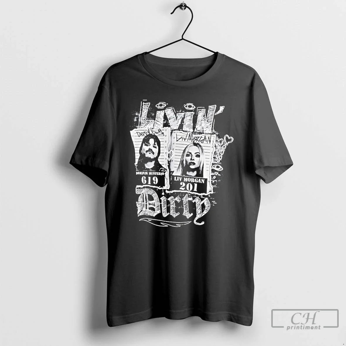 Premium Dominik Mysterio And Liv Morgan Livin Dirty T Shirts