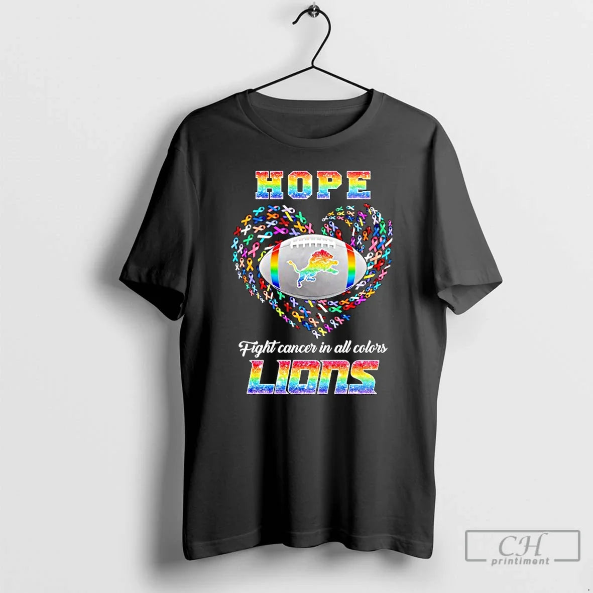 Premium Hope Detroit Lions Fight Cancer In All Colors T Shirts