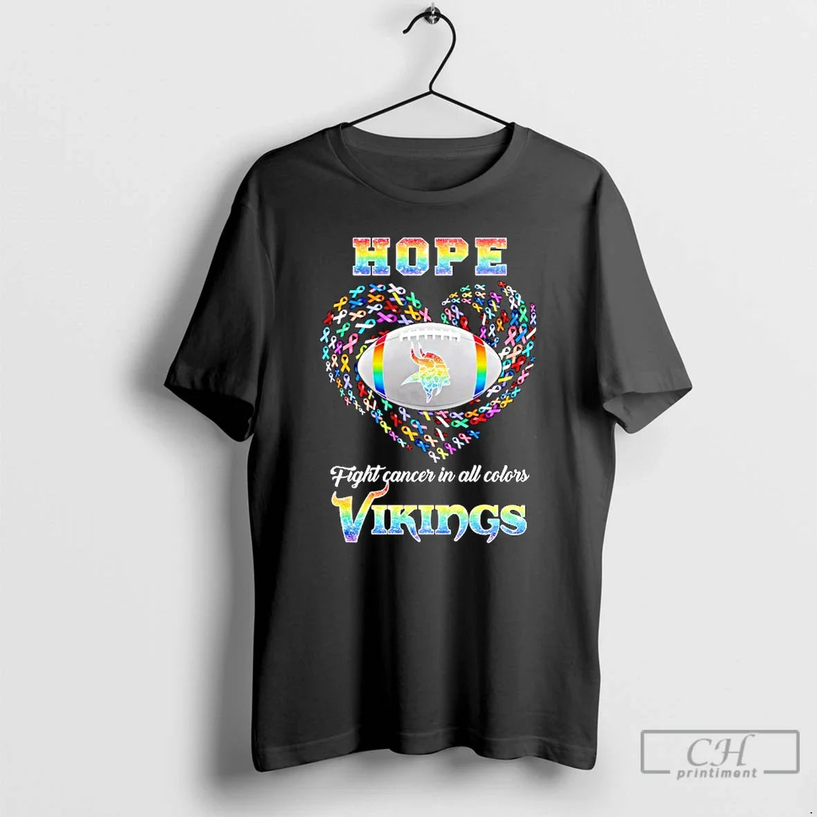 Premium Hope Minnesota Vikings Fight Cancer In All Colors T Shirts