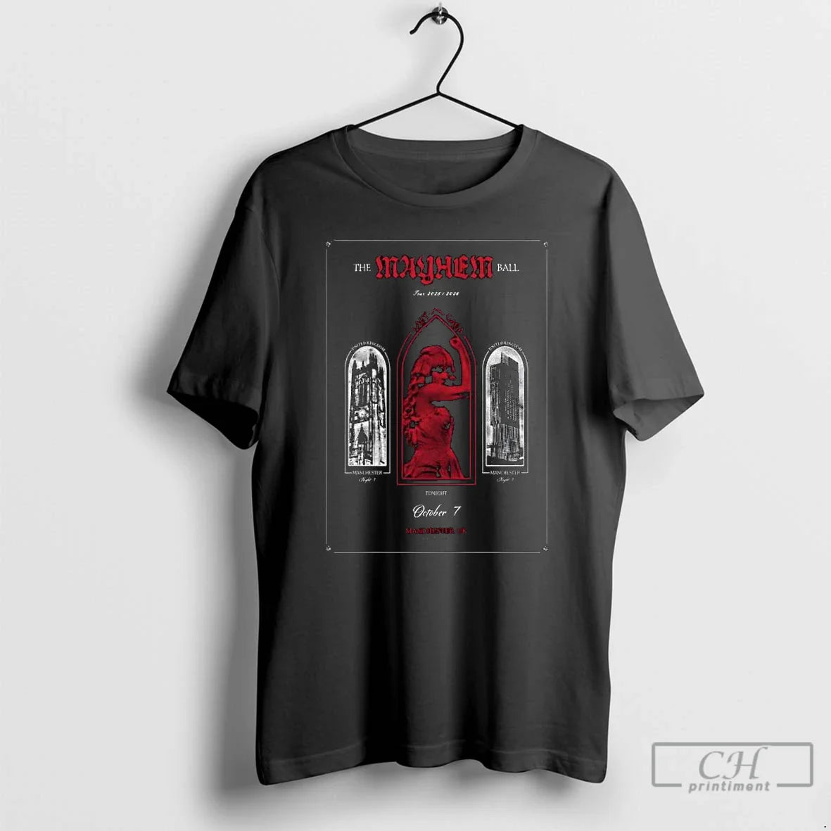 Premium Lady Gaga October 7 2025 Manchester The Mayhem Ball Tour Long Sleve T Shirts