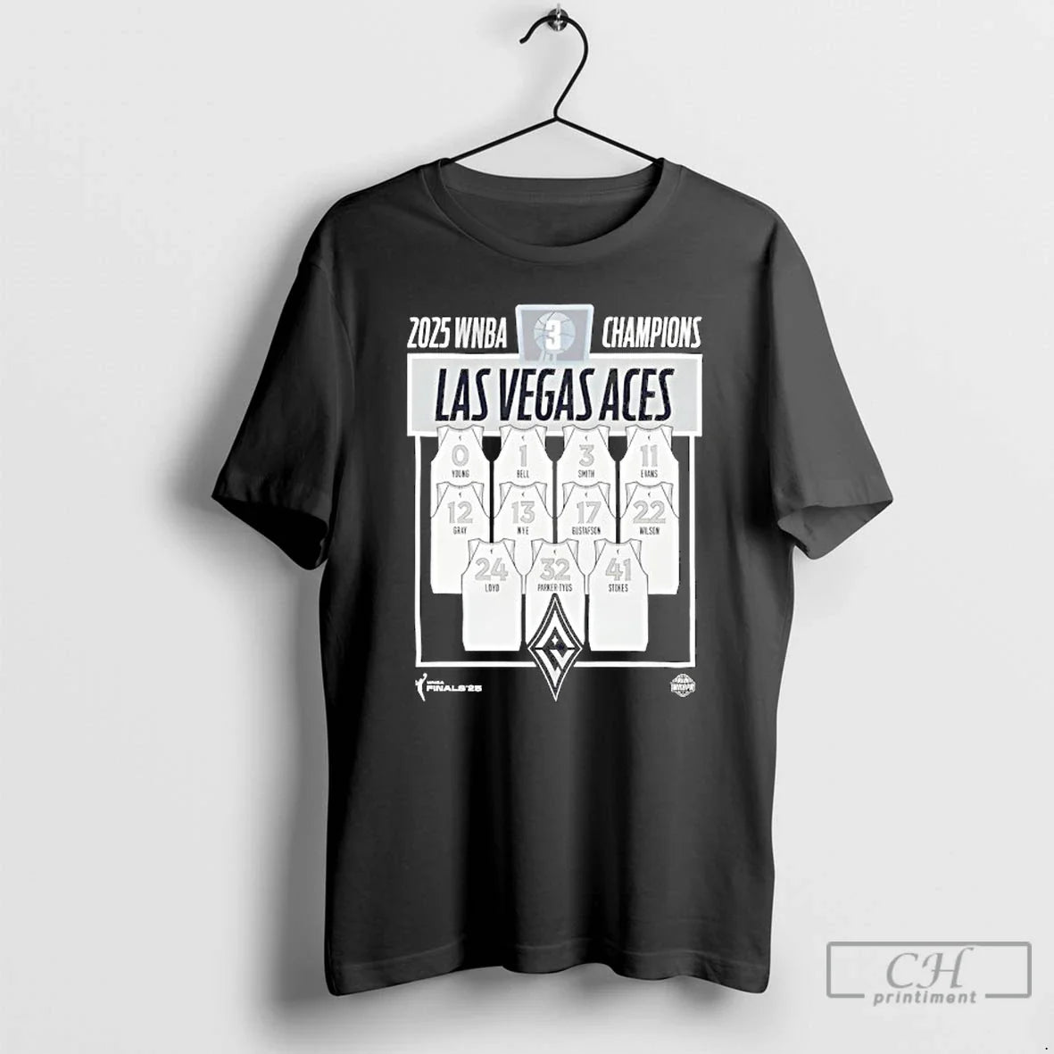 Premium Las Vegas Aces Stadium Essentials 2025 Wnba Finals Champions T Shirts