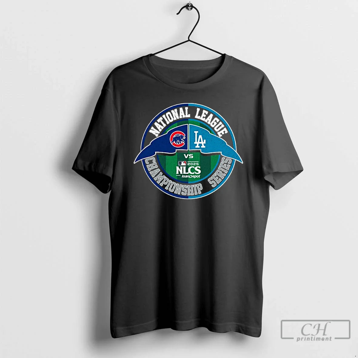 Premium Los Angeles Dodgers Vs Chicago Cubs 2025 National League Championship Series Matchup T Shirts