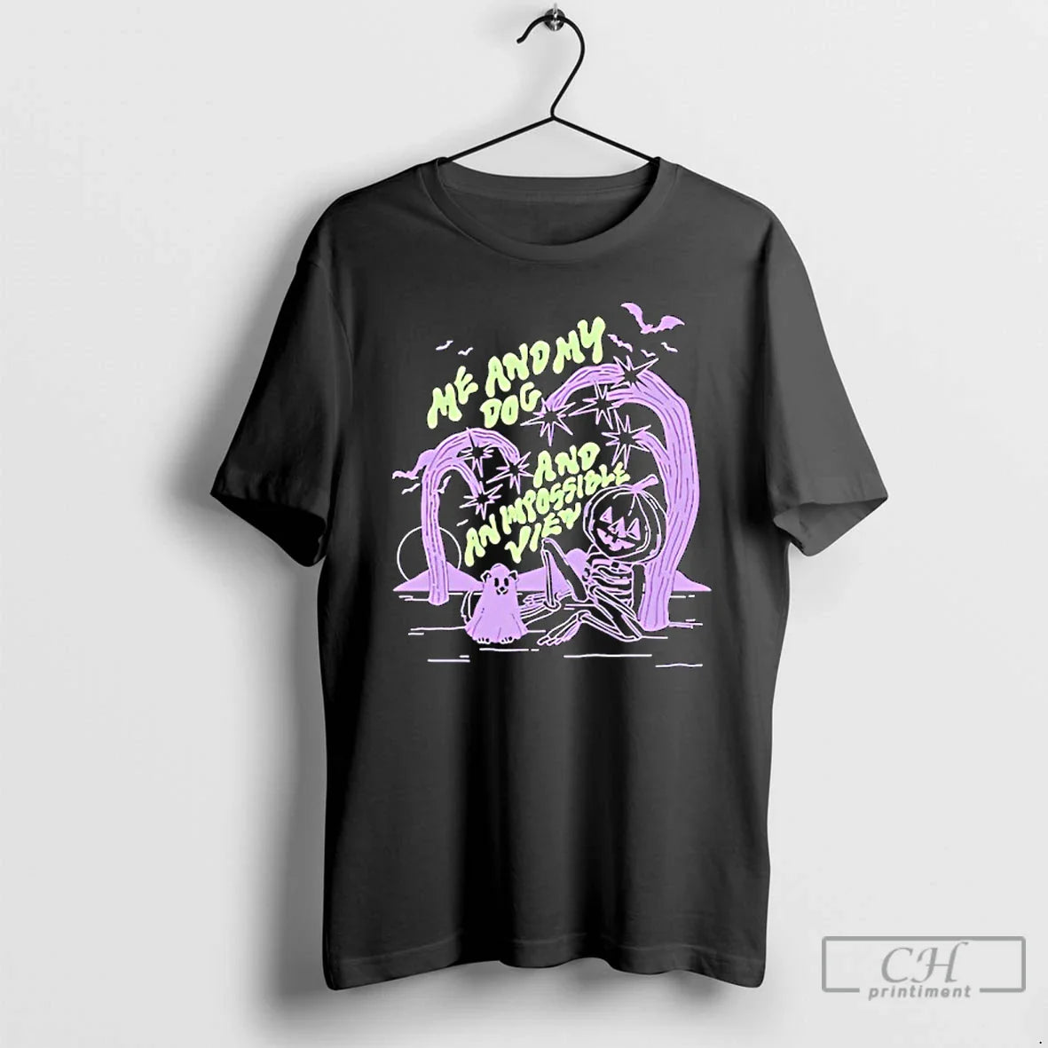 Premium Me And My Dog And An Impossible View Halloween T Shirts