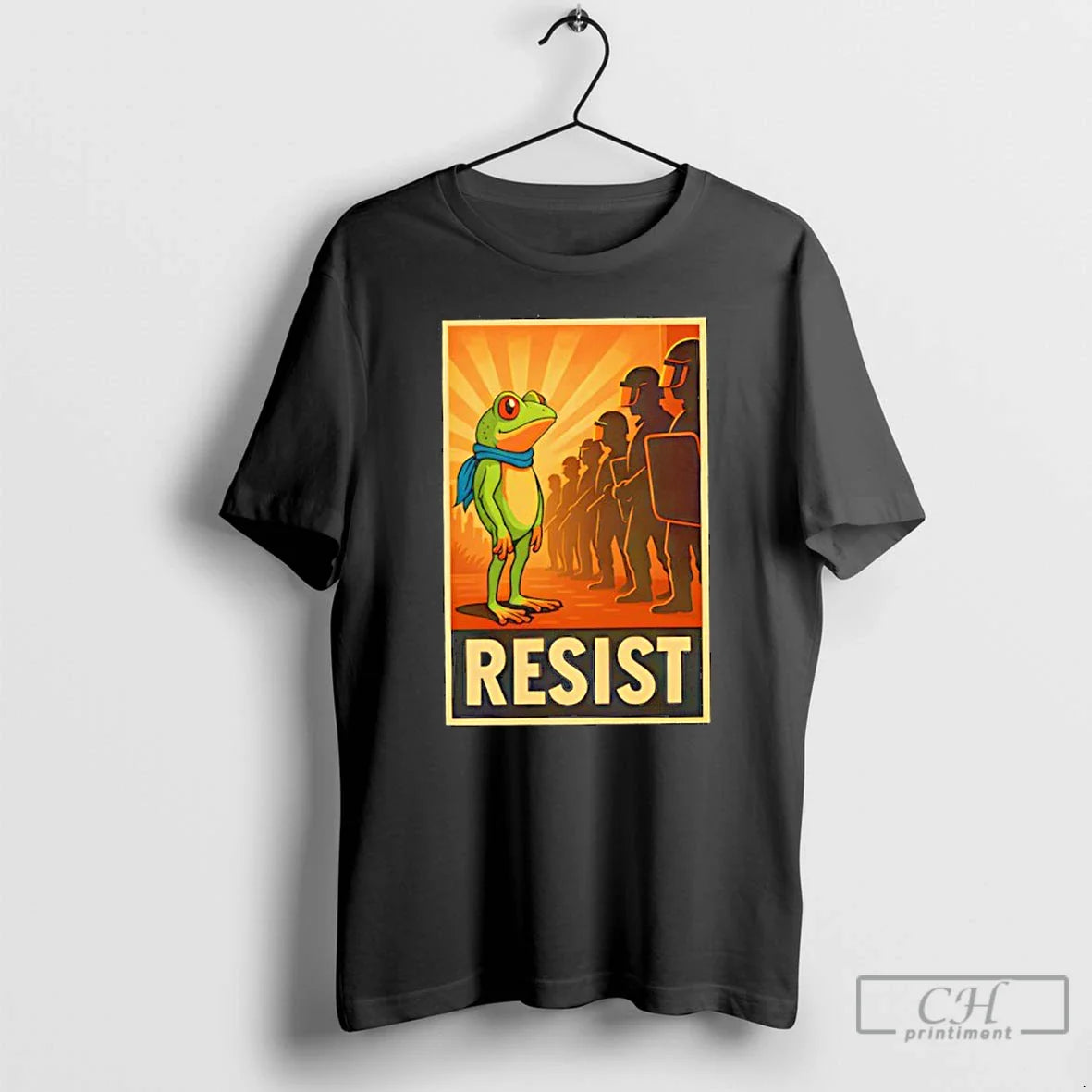 Premium Resist Portland Frog Anti Trump Anti Fascism T Shirts