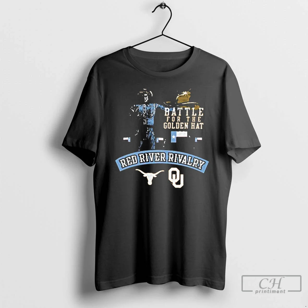 Premium Texas Longhorns Oklahoma Sooners Battle For The Golden Hat Red River Rivalry T Shirts
