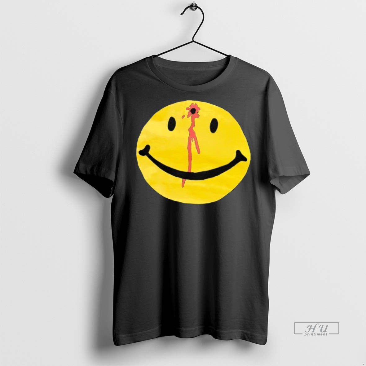 Viral Gun Shot Smiley Face Tee Shirt Sweater