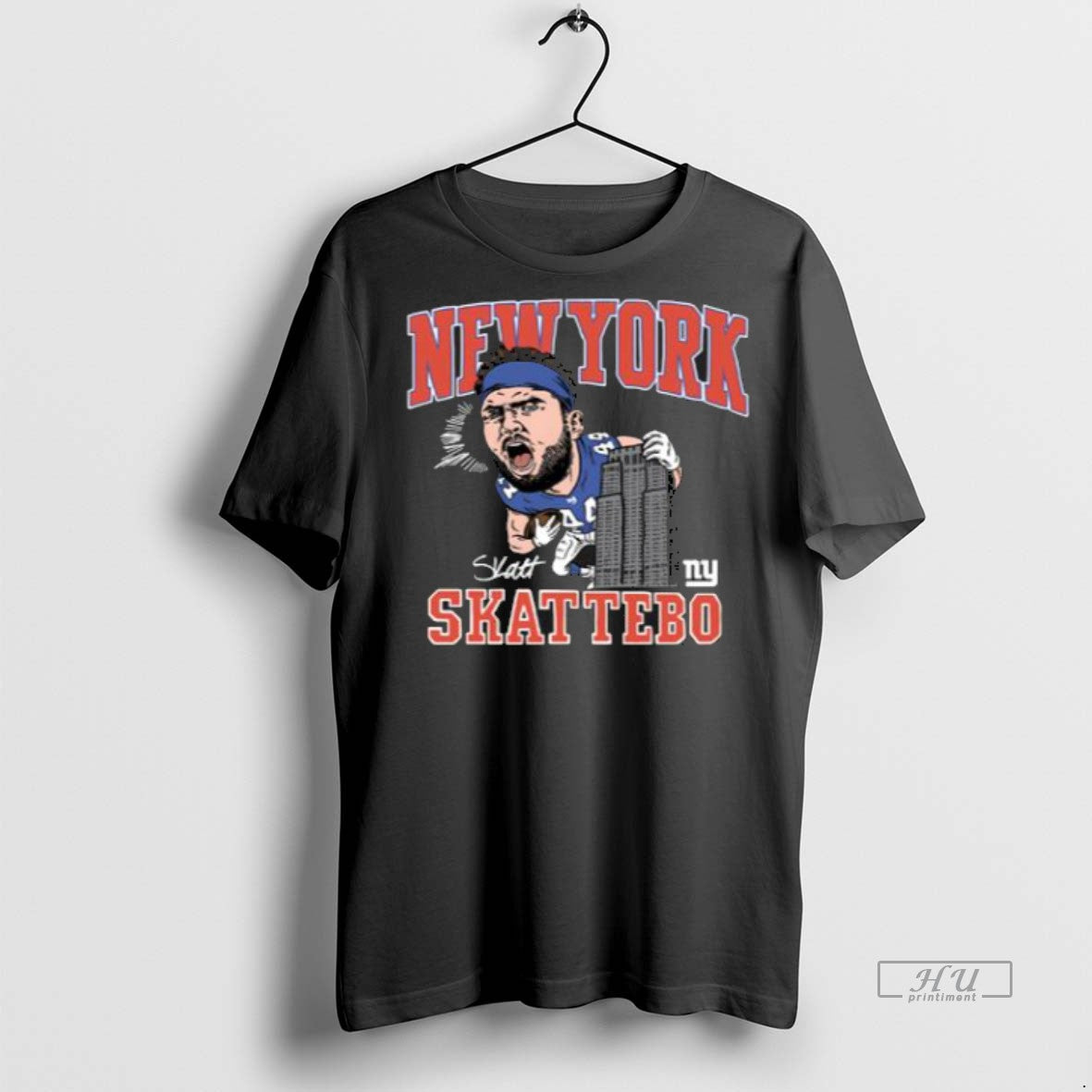 Viral New York Giants Cam Skattebo Homage Royal Caricature Men Tee Shirt Sweater