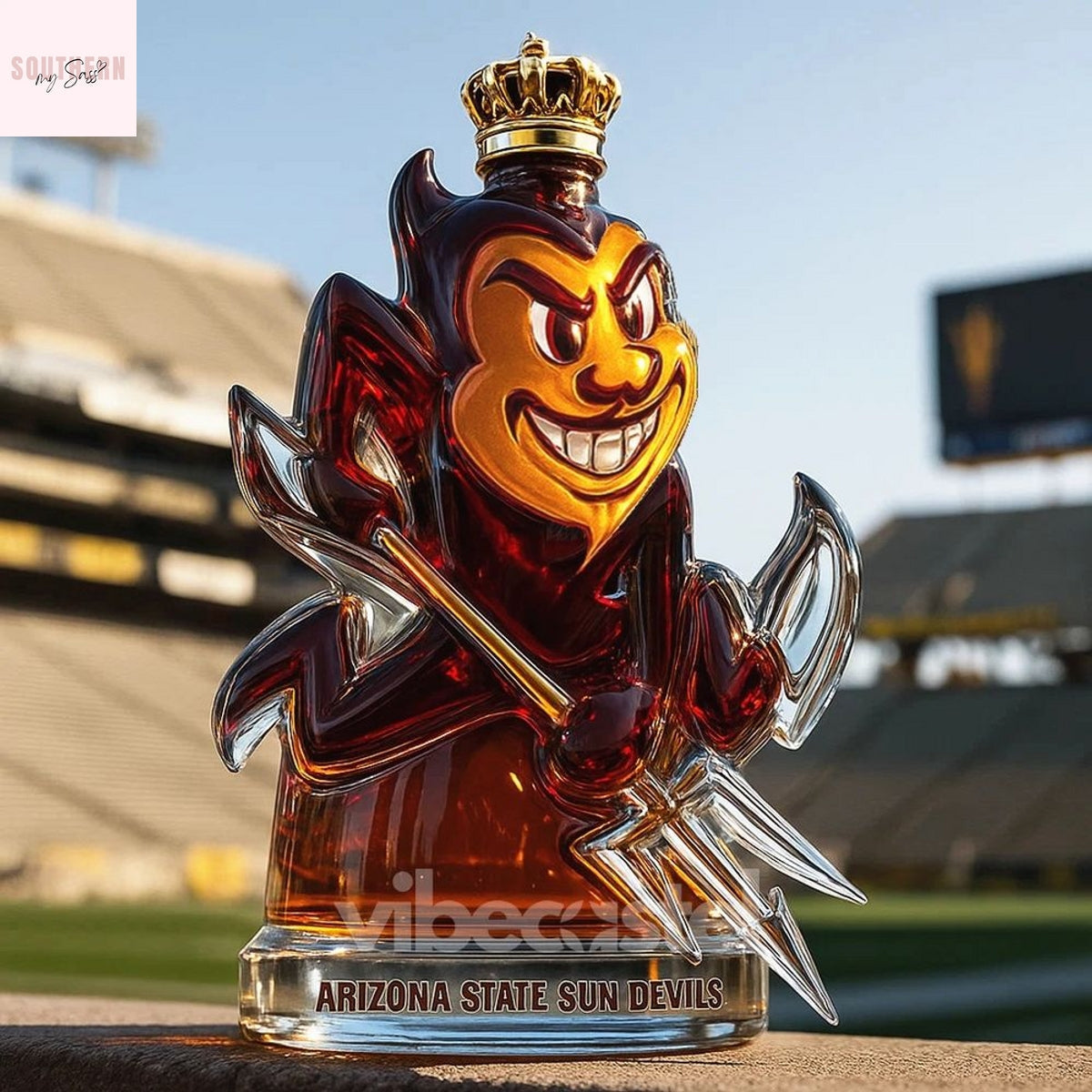 Arizona State Sun Devils Whiskey Bottle