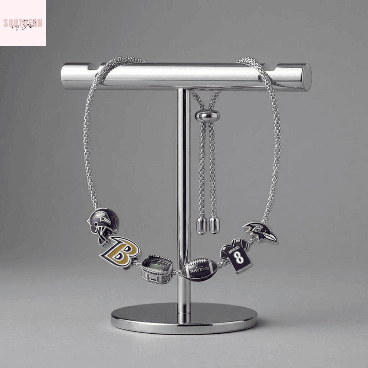 Baltimore Ravens Charm Bracelet