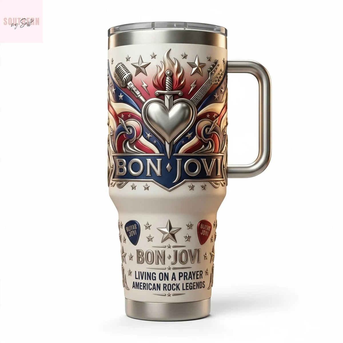 Bon Jovi Living On A Prayer American Rock Legends Tumbler