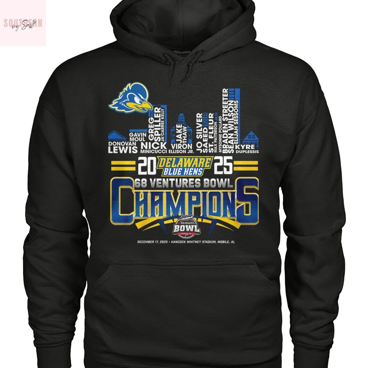 Delaware Fightin Blue Hens 68 Ventures Bowl Champions Unisex T-Shirt