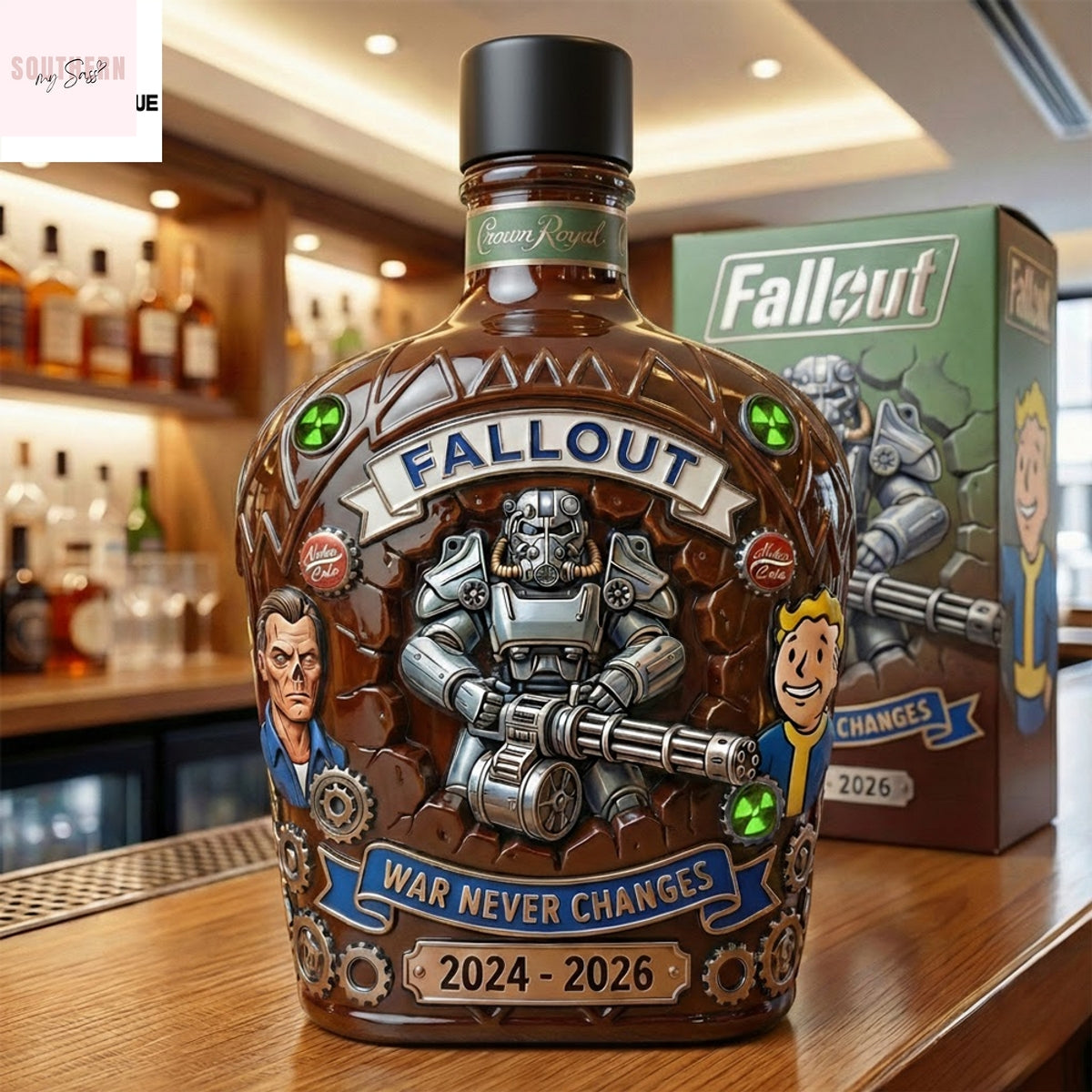 Fallout T51 War Never Changes Whiskey Bottle