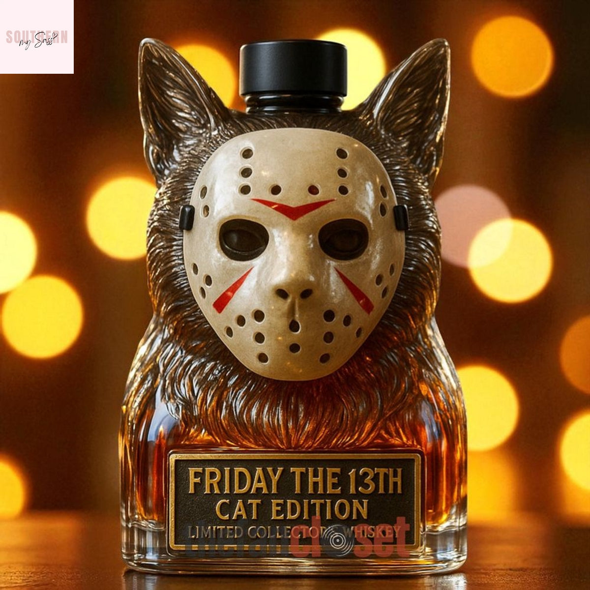 Friday The 13th Cat Edition Whiskey Bottle