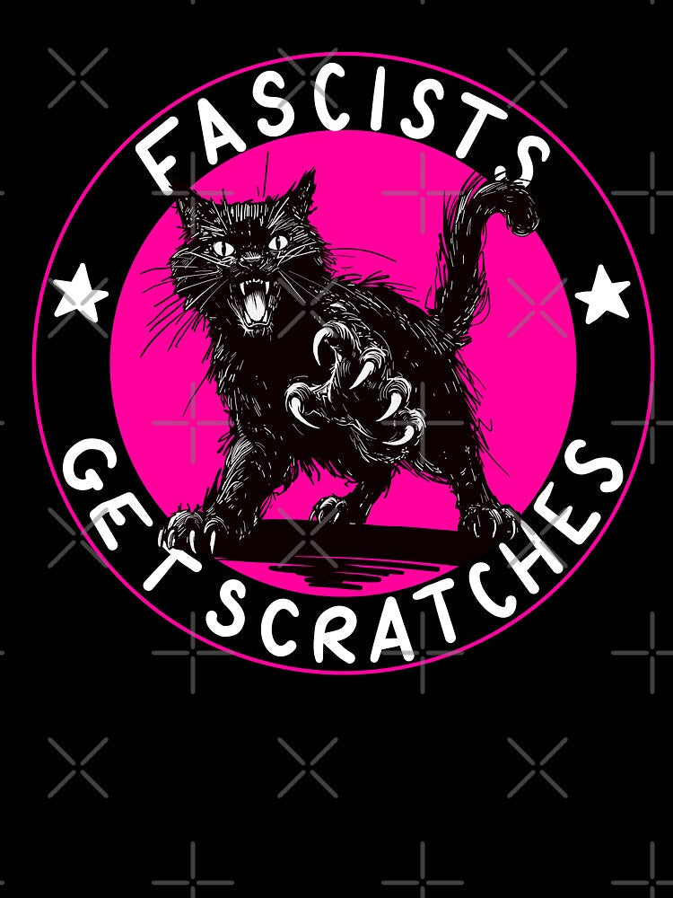 Cats Against Fascists Pink Version by KilkennyCat Art