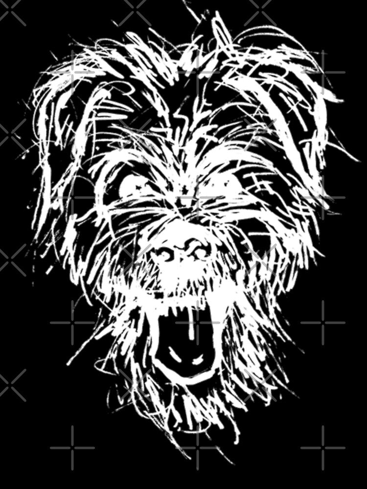 Yoskshire Terrier Portrait Sketch Black by Ansocube