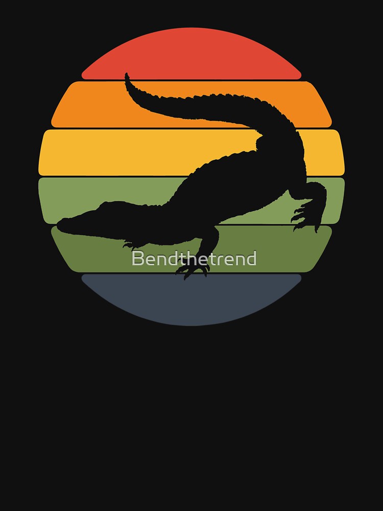 Crocodile Retro Alligator Reptile Animal by Bendthetrend