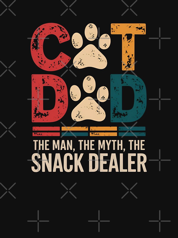 Cat Dad The Man The Myth The Snack Dealer Tee, Best Cat Dad Ever Tee, Cat Dad shirt, Pet Lover Tee, Cat Lover Tee, Cat Owner T-shirt, Snack Dealer Tee by TrendPrinter
