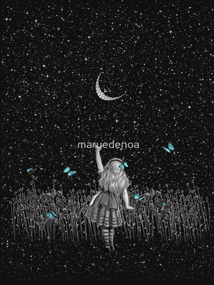 Wonderland Smiling Starry Night - Alice In Wonderland by maryedenoa