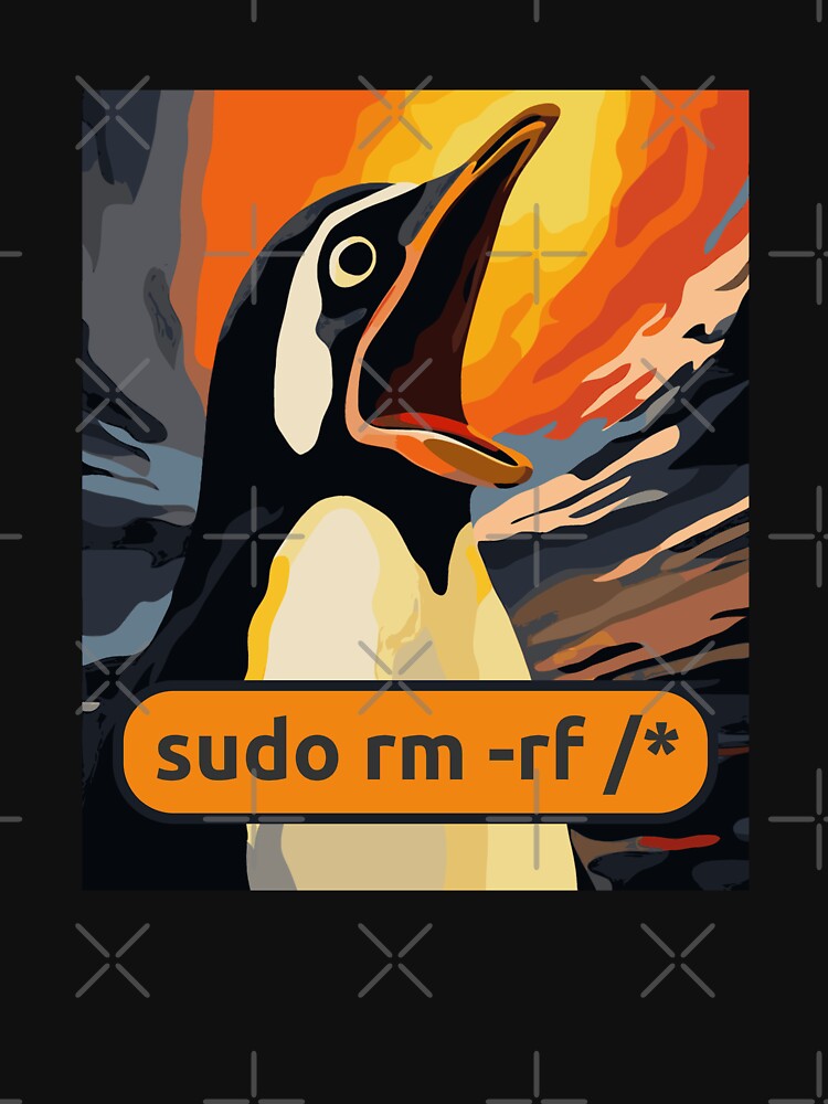 Screaming Tux Linux sudo rm -rf /* by JackCurtis1991