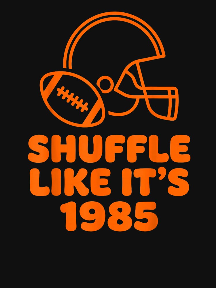 Shuffle Like It's 1985 Retro Football Helmet Fan Design by QuirkLabs