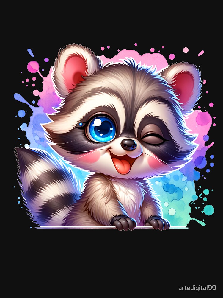 Watercolor Animal Illustration – Cute Peeking Animal Art by artedigital99
