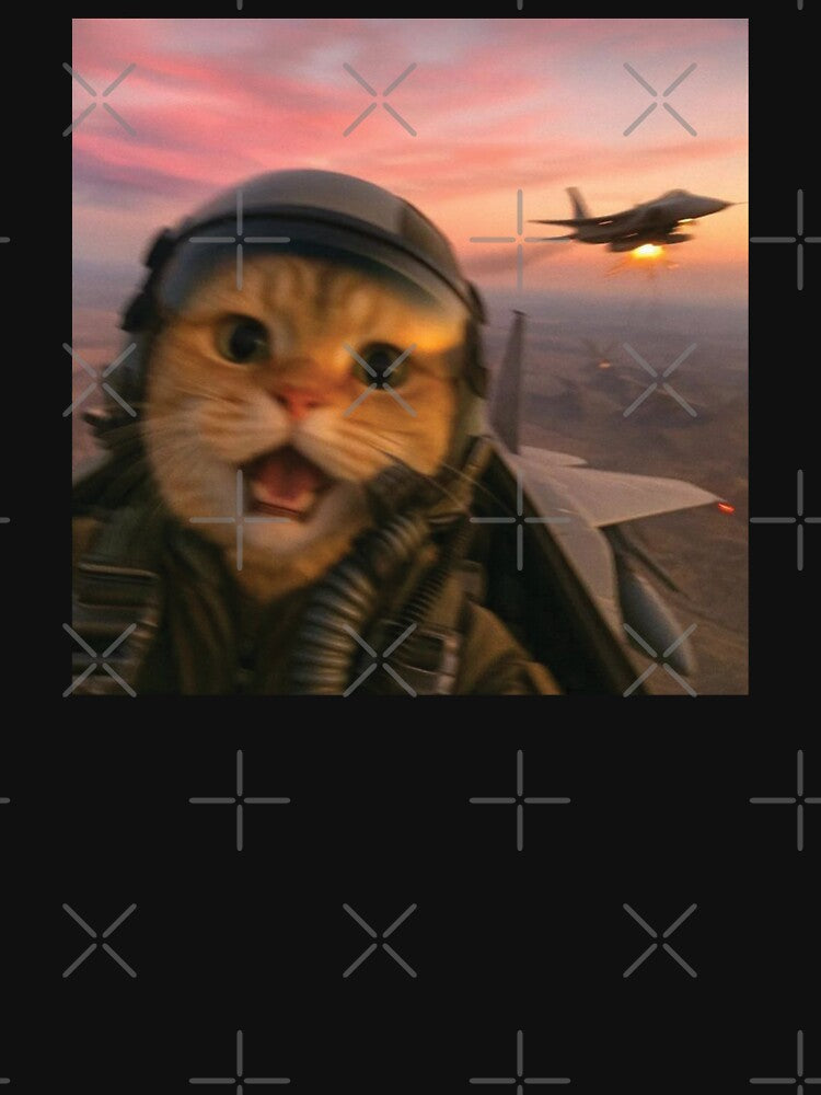 Funny Fighter Pilot Cat by msmeylin