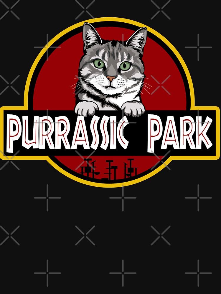 Funny American Shorthair Cat Purrassic Park by Funny Shirts Matter