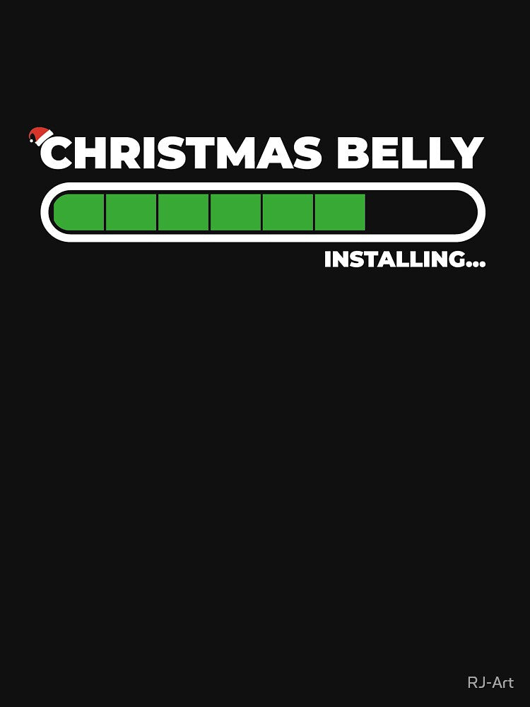 Christmas Belly Training Xmas Geek Nerdy Ironic by RJ-Art