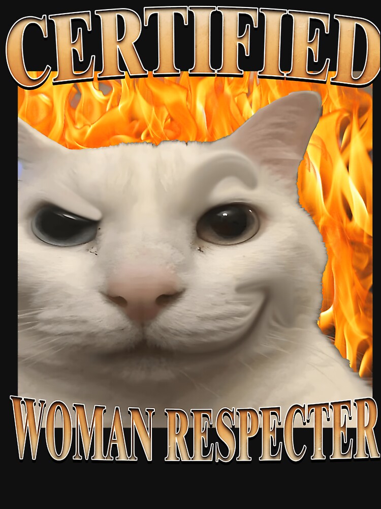 Certified Woman Respecter Funny Cat by RyanAntholz6