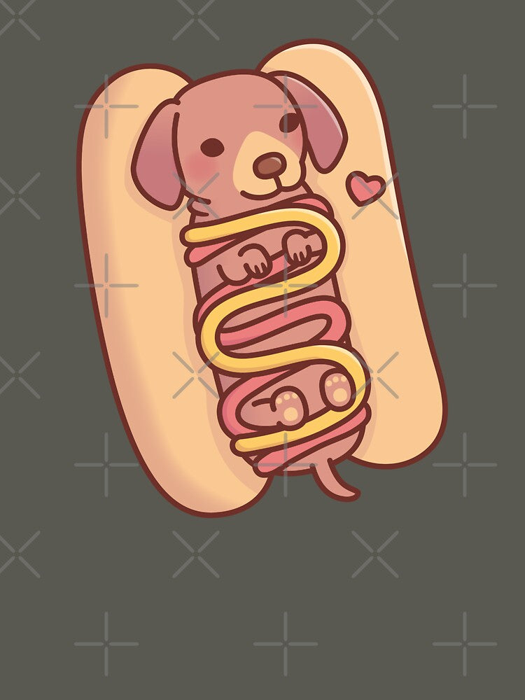 Cute Dachshund Hotdog Bun by rustydoodle