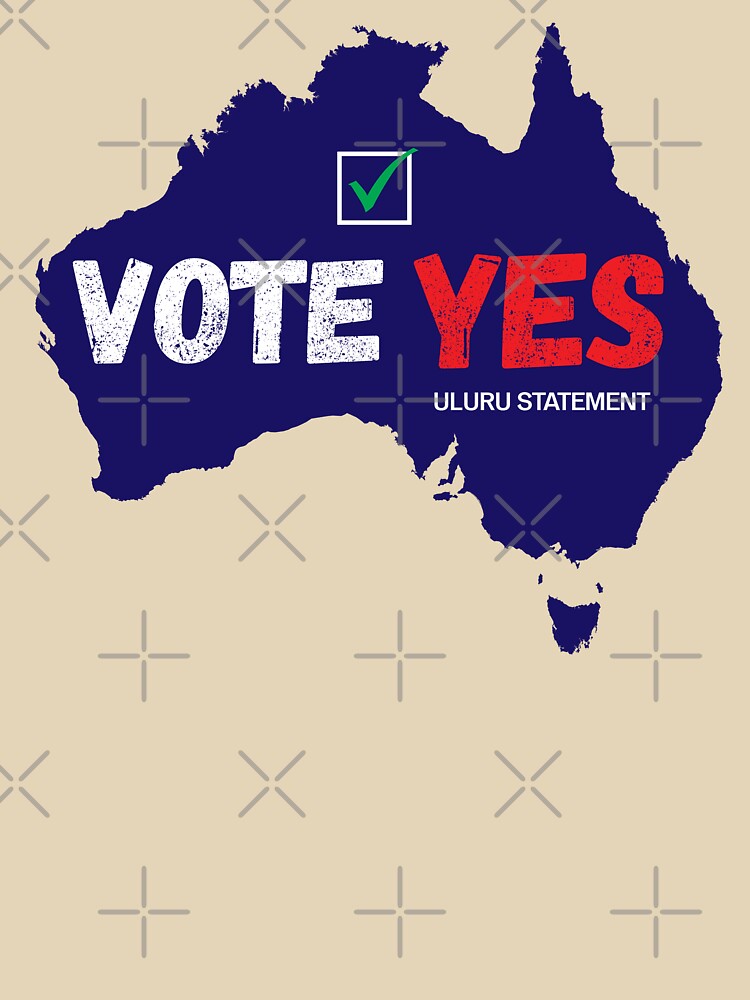 Vote Yes - Uluru Statement on Australia Map- Graphic design by PrintChics