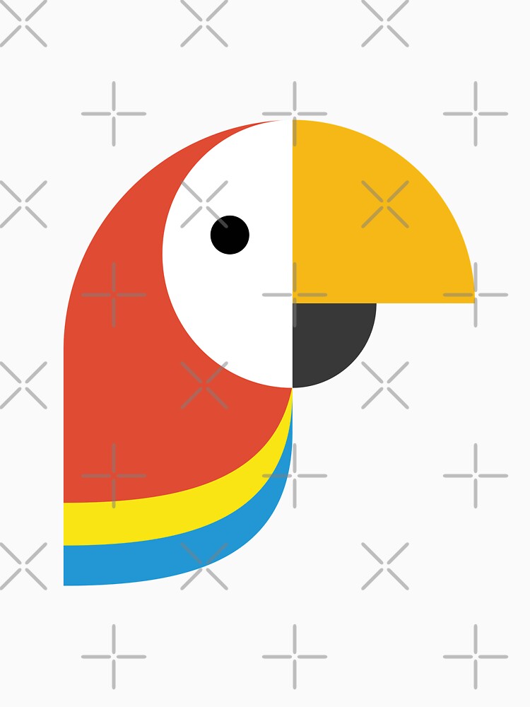 The Parrot, Minimal Bauhaus Shapes Animal by Sub88 Studio
