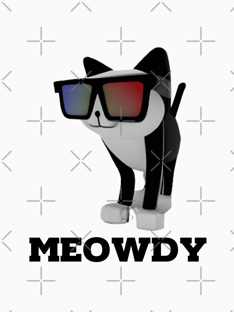 Funny Cat 3D Funny Mashup Between Meow and Colorful Glasses by BOHOVIN