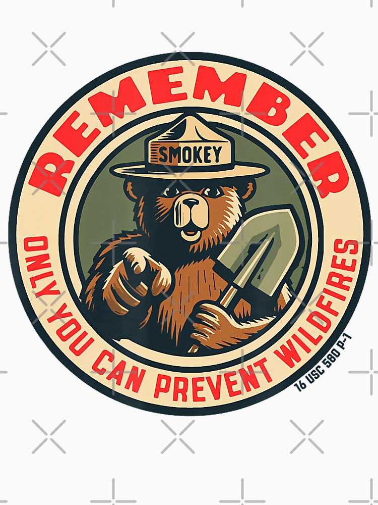 Remember Only You Vintage Smokey Bear Seal Retro by laothithane