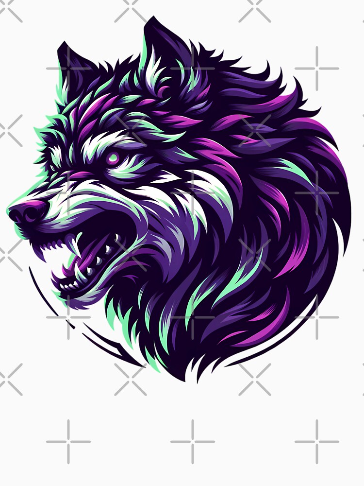 Growling Wolf Shirt by PeelZinc