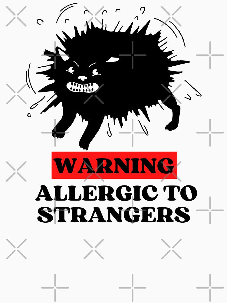 WARNING ALLERGIC TO STRANGERS - Funny Cat Pictures with Captions and Cat Sayings by FunnyCatsFam