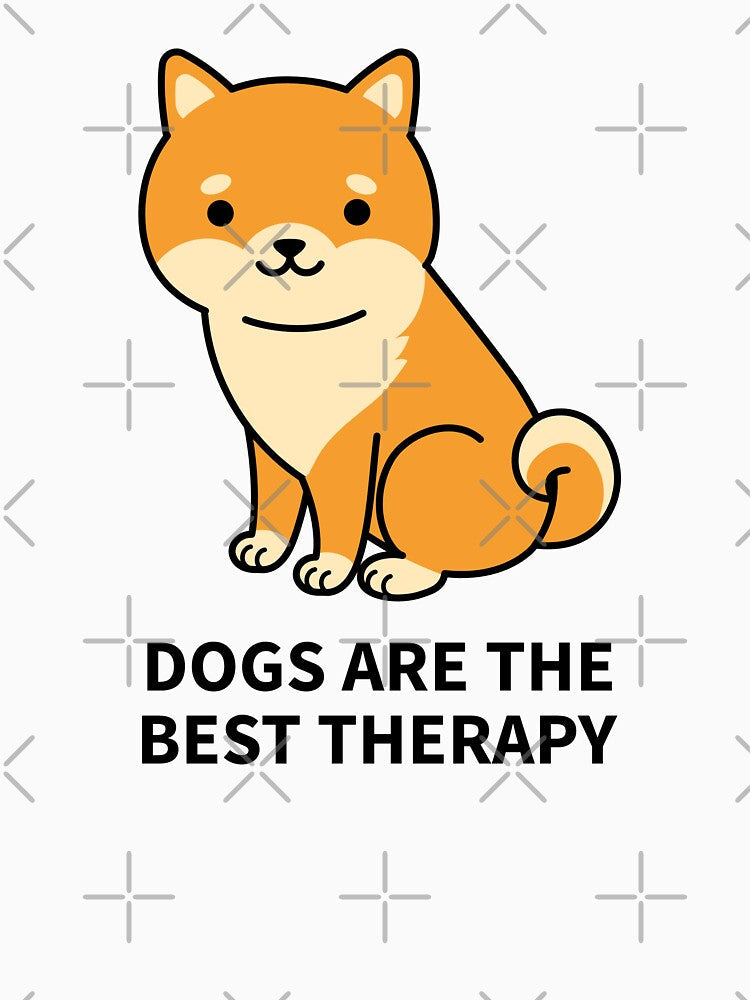 Dogs Are The Best Therapy Cute Dog by Harmonick-Tees