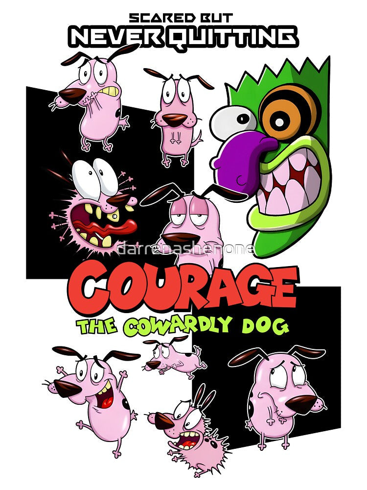 Courage The Cowardly Dog / Scared But Never Quitting / Fanart by DarrenAshenOne