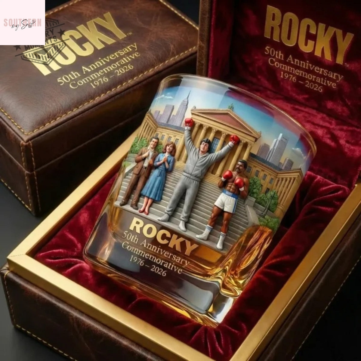Rocky Balboa 50Th Anniversary Commemorative 1976-2026 Whiskey Glass