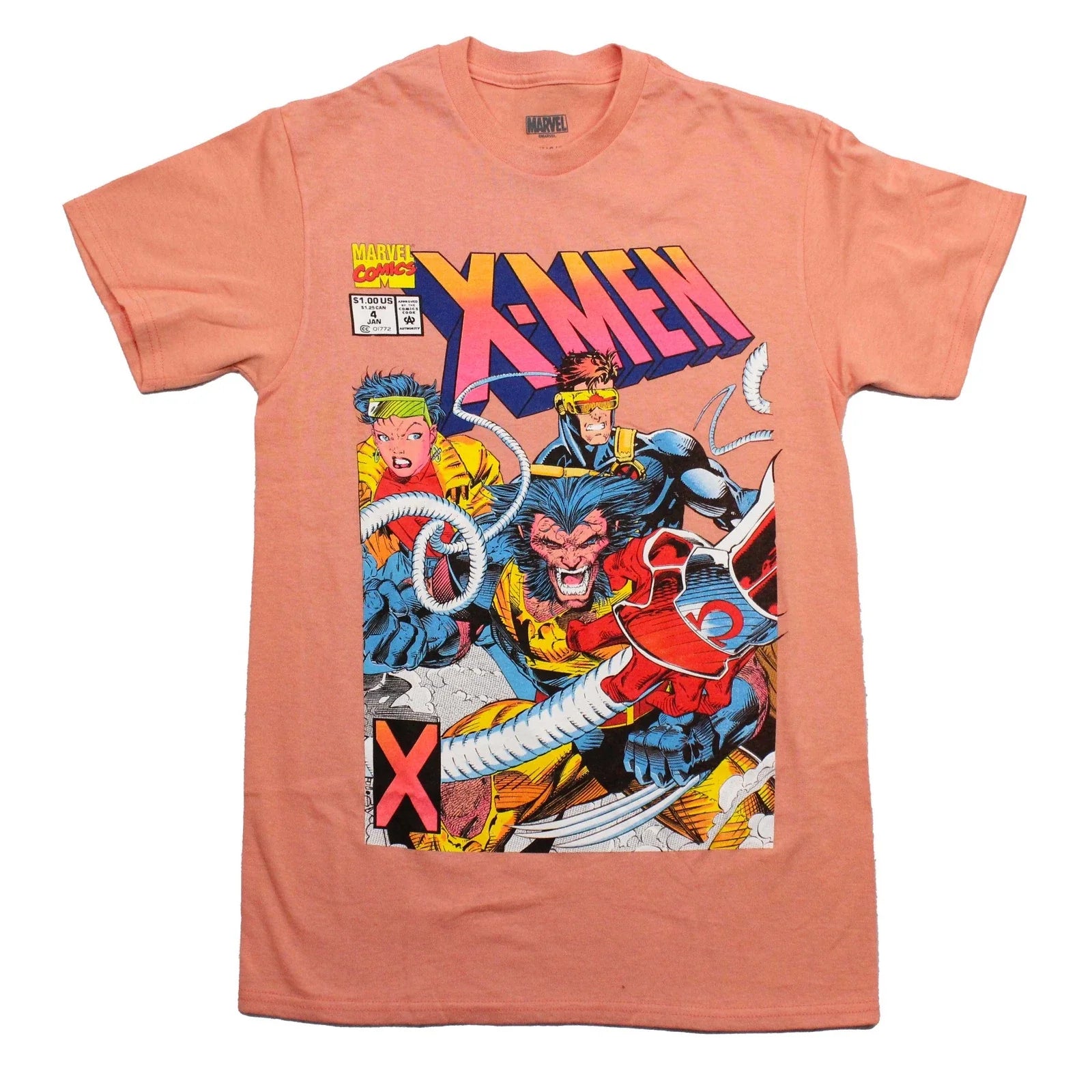 X-Men New Adult T-Shirt - Issue 4 Jim Lee Cover Wolvy Vs Omega Red