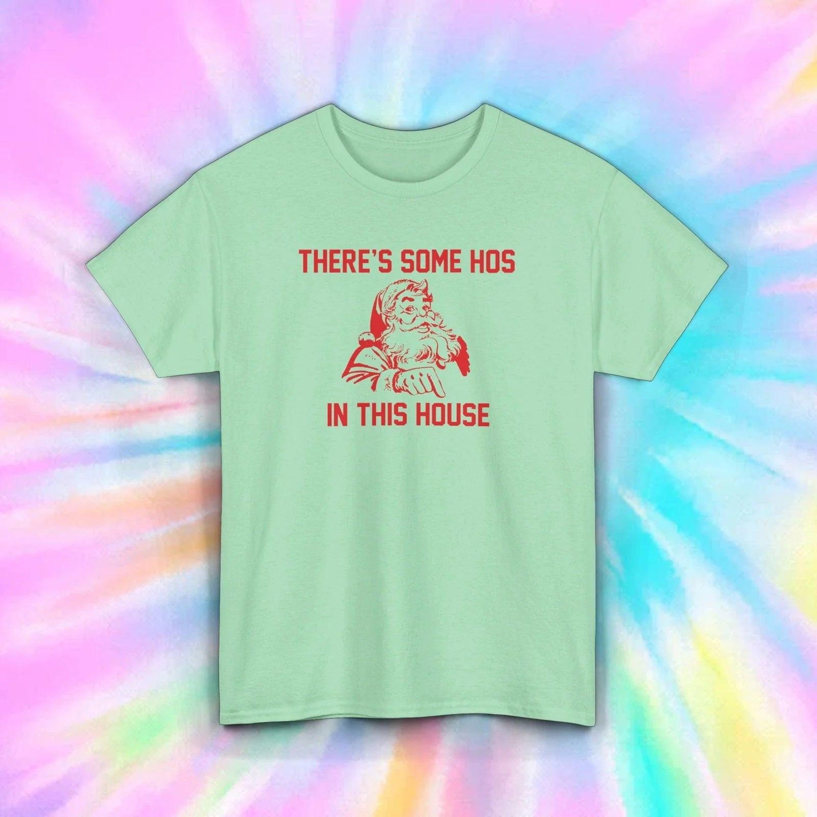 Santa Hos T-Shirt | Funny Christmas Santa Tee | Holiday Party Humor