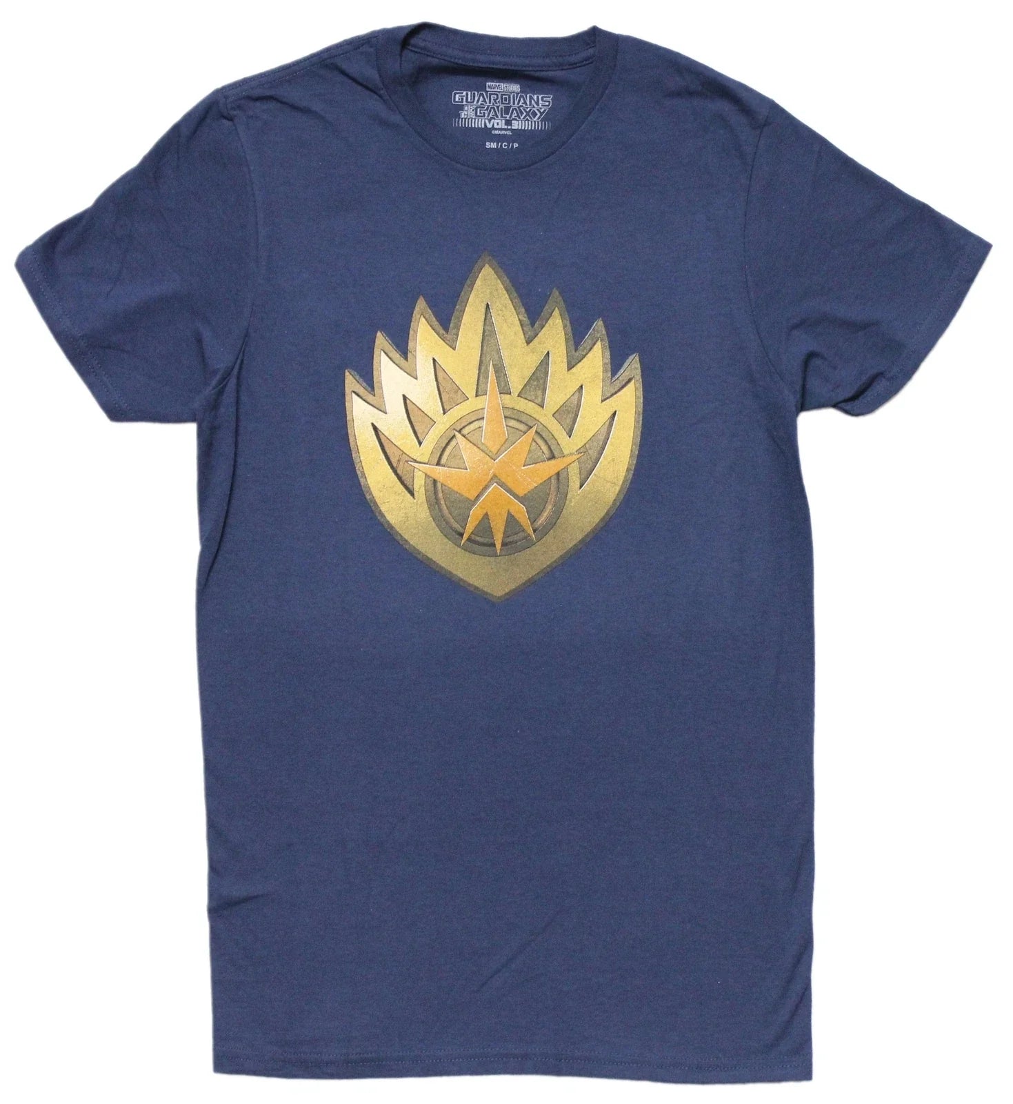 Guardians of the Galaxy New Adult T-Shirt - Star Lord  Flame Insignia