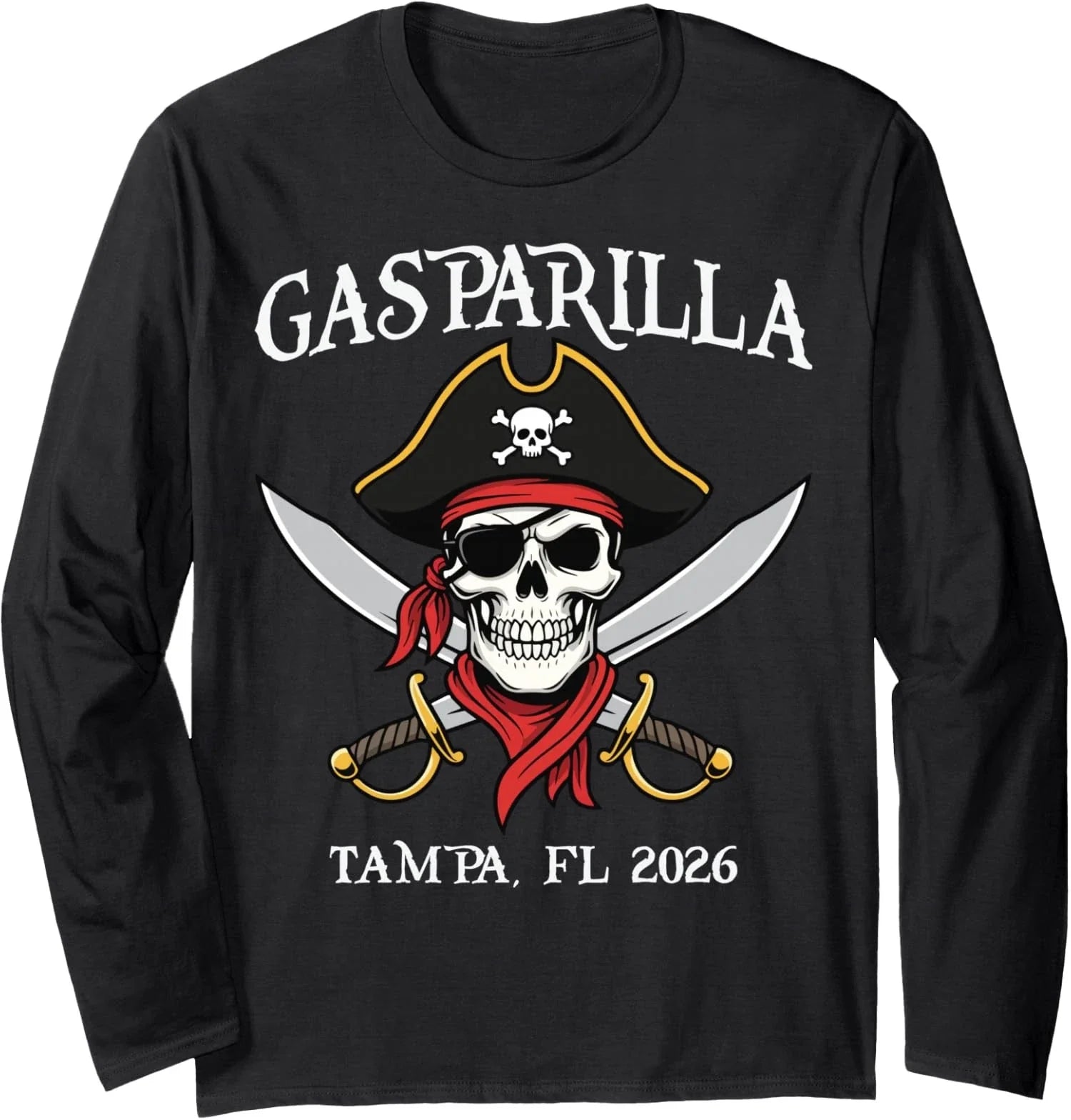 Pirate Festival Tampa FL Costume Design Funny Long Sleeve T-Shirt