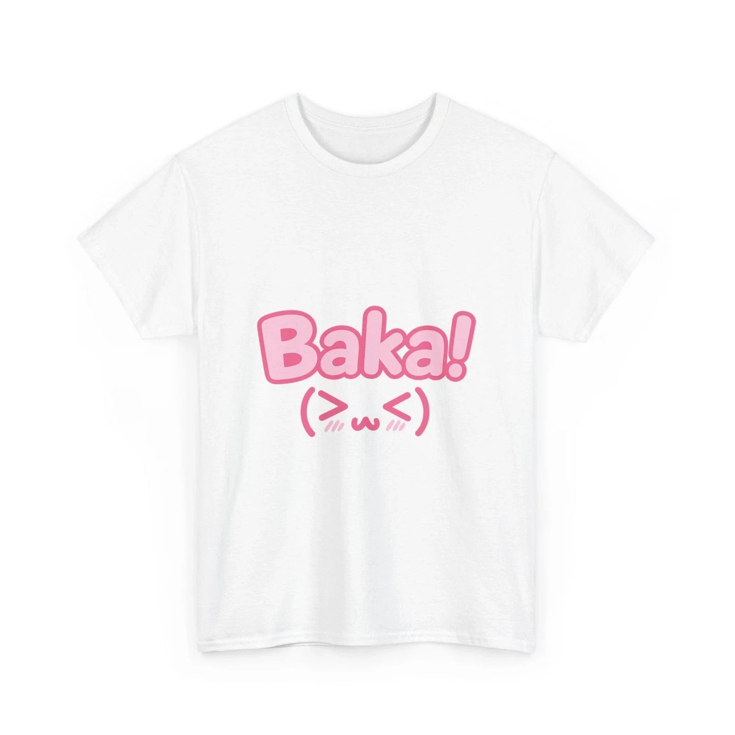 Cute Tsundere Baka! emoji pictograph T-Shirt – Kawaii Pink Otaku Style