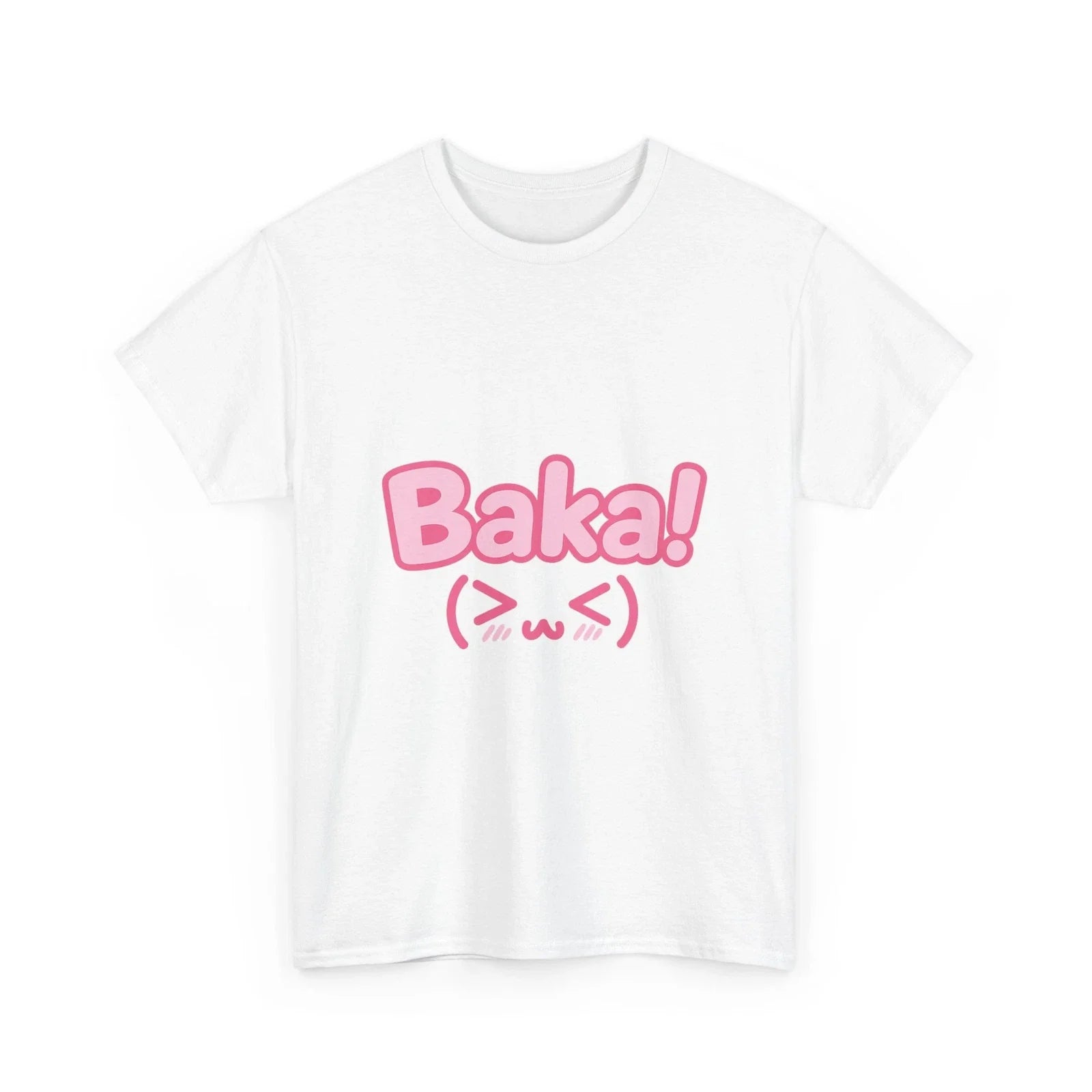 Cute Tsundere Baka! emoji pictograph T-Shirt – Kawaii Pink Otaku Style