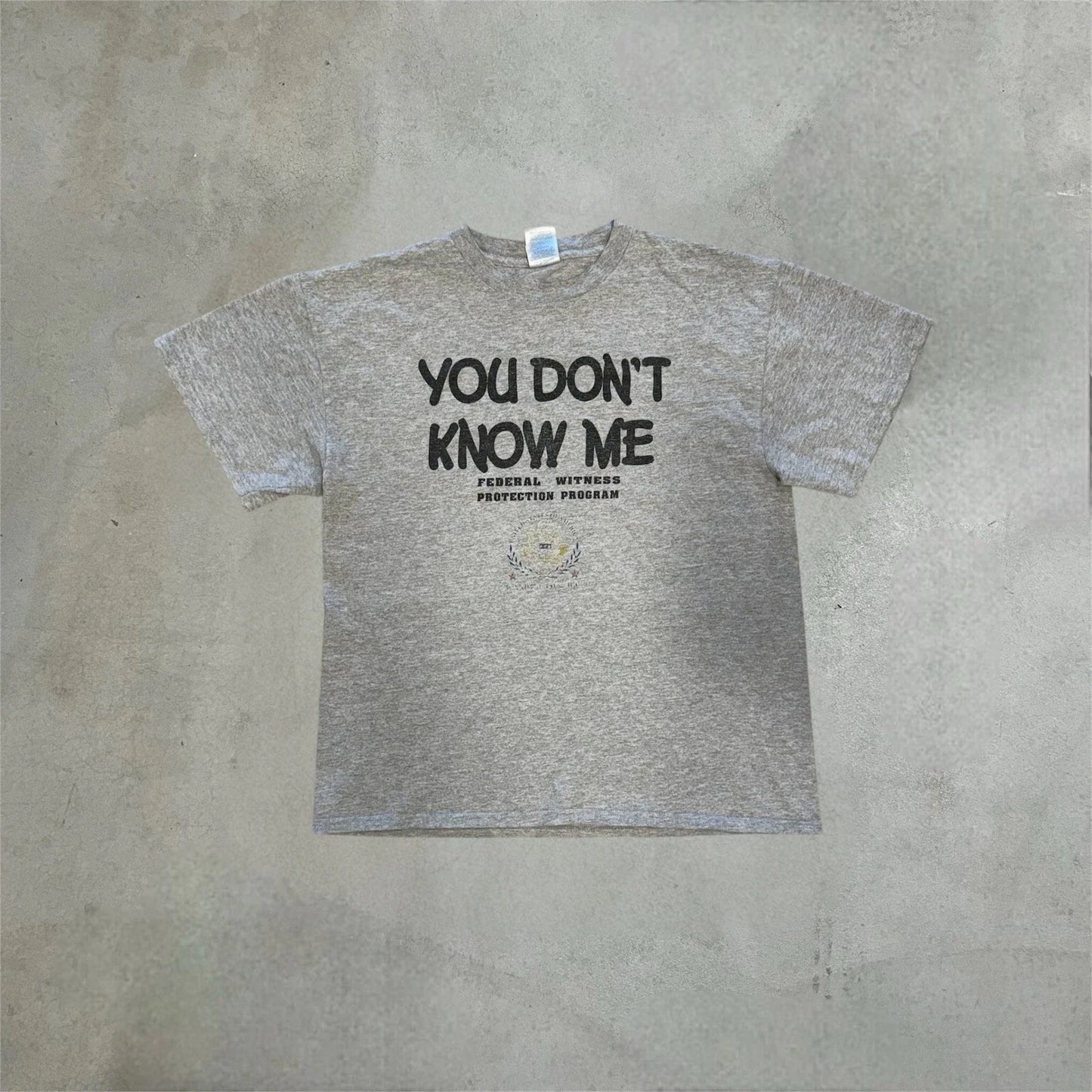 Delta Pro Weight You Don't Know Me Federal Witness Protection Program T-Shirt L