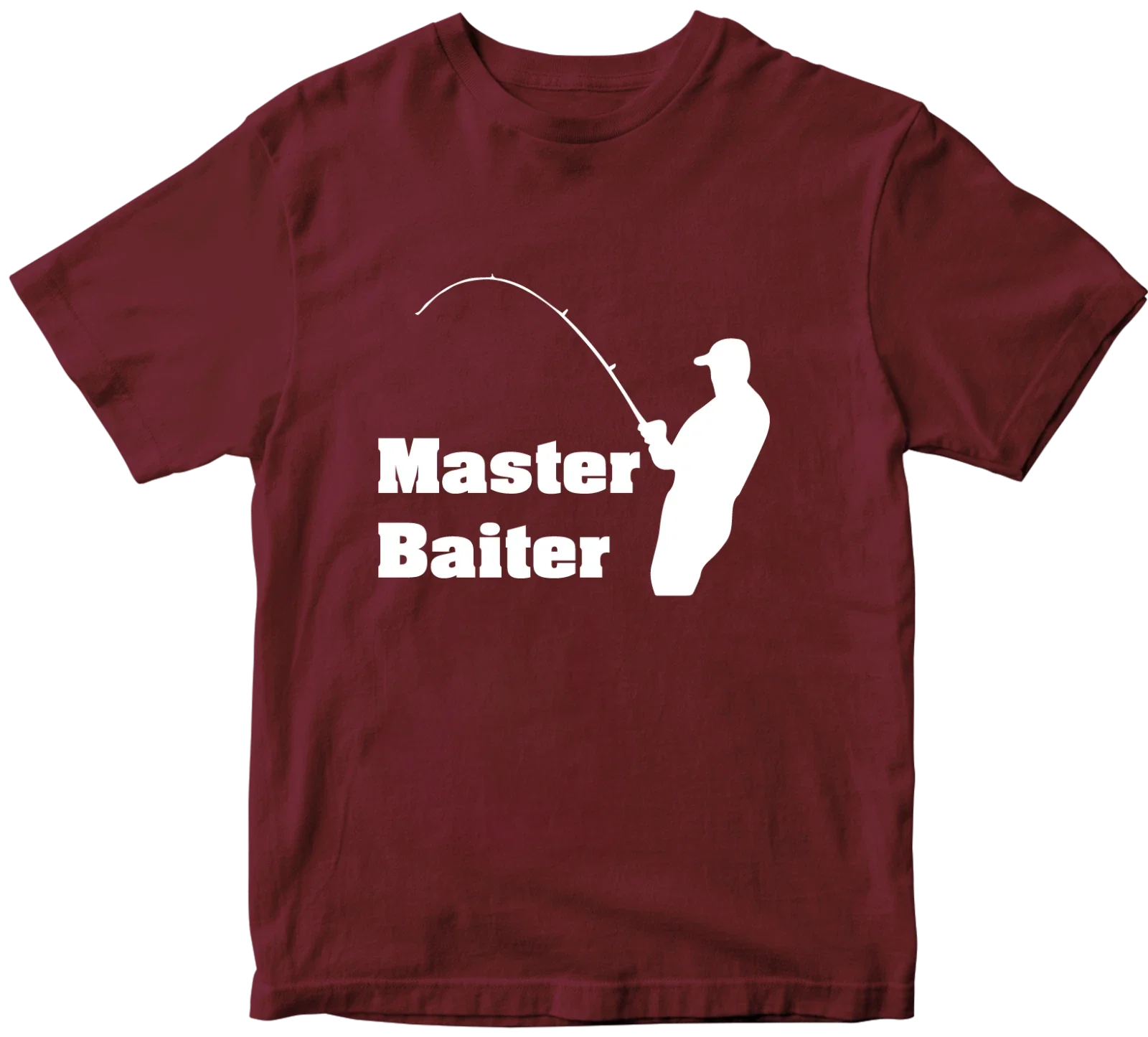 Master Baiter T-shirt Fishing Top Carp Slogan Funny Joke Novelty Fun Gifts