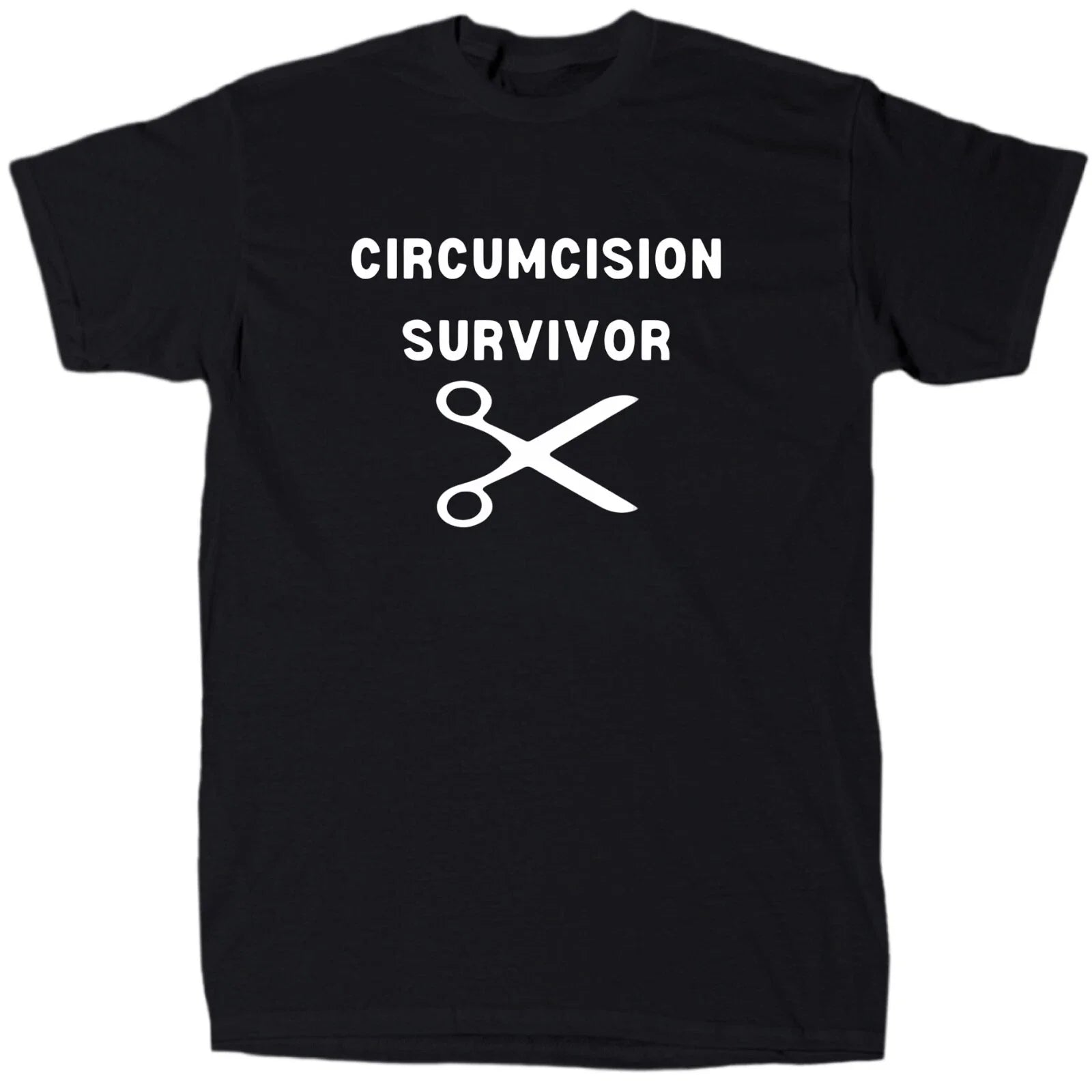 Circumcision Survivor Men’s Funny Novelty T-Shirt - Cotton - Gift - Crew