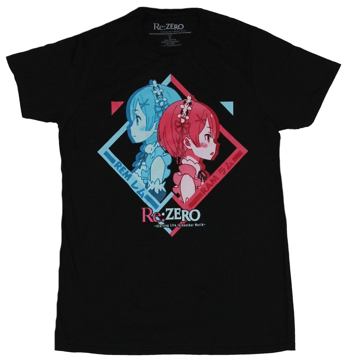 Re: Zero Adult New T-Shirt -  Starting Life in Another World Double Girl Diamond